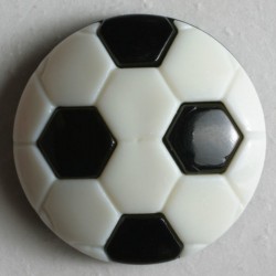 Barneknapp, 13mm fotball,sort