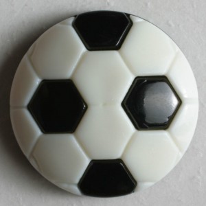Barneknapp, 13mm fotball,sort