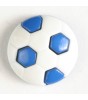 Barneknapp, 13mm fotball,blå