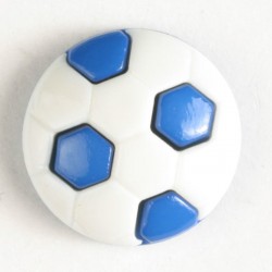 Barneknapp, 13mm fotball,blå