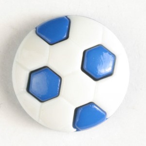 Barneknapp, 13mm fotball,blå