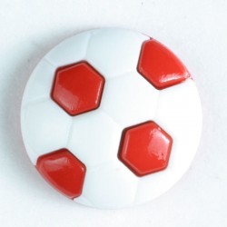 Barneknapp, 13mm fotball,rød