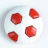 Barneknapp, 13mm fotball,rød