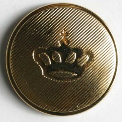 Gullknapp, 15mm med krone