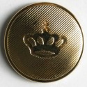 Gullknapp, 15mm med krone