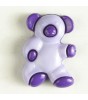 Barneknapp, 18mm lilla Teddy