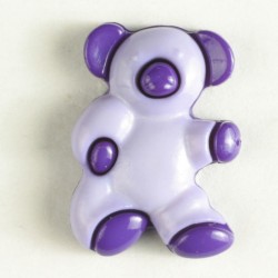 Barneknapp, 18mm lilla Teddy