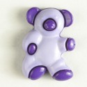 Barneknapp, 18mm lilla Teddy