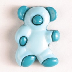 Barneknapp, 18mm grønn Teddy