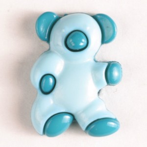 Barneknapp, 18mm grønn Teddy