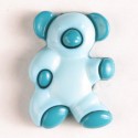 Barneknapp, 18mm grønn Teddy