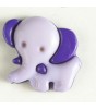 Barneknapp, 20mm lilla Elefant