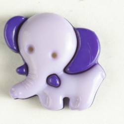 Barneknapp, 20mm lilla Elefant
