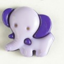 Barneknapp, 20mm lilla Elefant