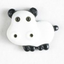 Barneknapp, 18mm hippo/hvit