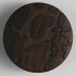 Treknapp, 18mm brun