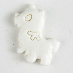 Barneknapp, 22mm dog/hvit