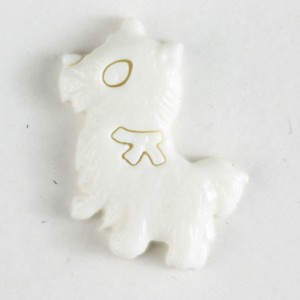 Barneknapp, 22mm dog/hvit