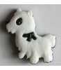 Barneknapp, 22mm dog/hvit