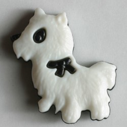 Barneknapp, 22mm dog/hvit