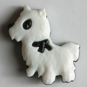 Barneknapp, 22mm dog/hvit