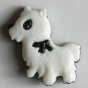 Barneknapp, 22mm dog/hvit