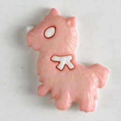 Barneknapp, 22mm dog/pink