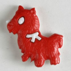Barneknapp, 22mm dog/rød