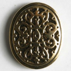 Gullknapp, 13mm oval