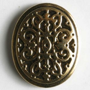 Gullknapp, 13mm oval