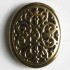 Gullknapp, 13mm oval