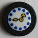 Barneknapp, 18mm klokke/svart