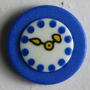 Barneknapp, 18mm klokke/blå