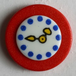 Barneknapp, 18mm klokke/rød