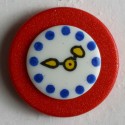 Barneknapp, 18mm klokke/rød