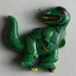 Barneknapp, 20mm dinosaur grøn