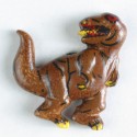 Barneknapp, 20mm dinosaur brun