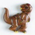 Barneknapp, 20mm dinosaur brun