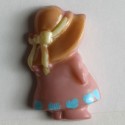 Barneknapp, 23mm jente m hatt