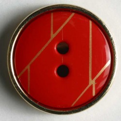 Gullknapp, 15mm rød