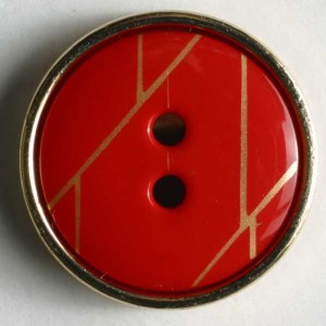 Gullknapp, 15mm rød