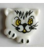 Barneknapp, 20mm hvit katt