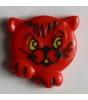 Barneknapp, 20mm katt rød