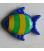 Barneknapp, 18mm blå fisk