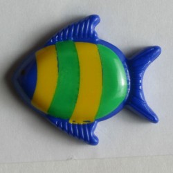 Barneknapp, 18mm blå fisk