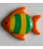 Barneknapp, 18mm orange fisk