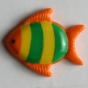 Barneknapp, 18mm orange fisk