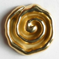Gullknapp, 15mm rose/blomst