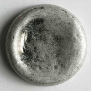 Sølvknapp, 18mm antikk