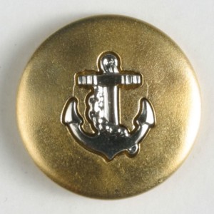 Gullknapp, 18mm med anker